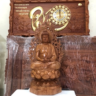 Phật A Di Đà Gỗ Hương Cao 50 cm