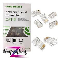 Đầu Mạng CAT 6 RJ45 Nhựa KINGMASTER KM 601 , Bọc Nhôm Chống Nhiễu KM 612