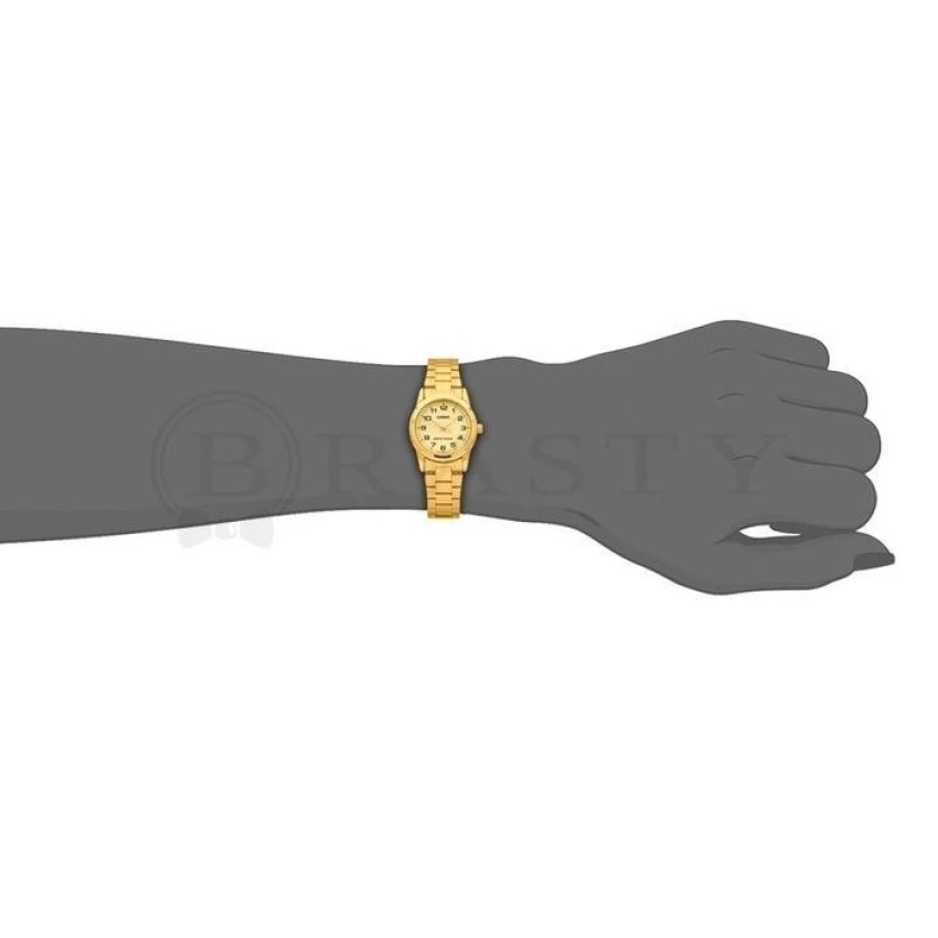 Đồng hồ nữ dây kim loại Casio chính hãng Anh Khuê LTP-V001G-9BUDF