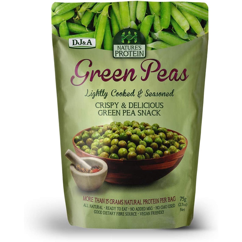 Đậu Hà Lan sấy giòn DJ&amp;A Nature’s Protein Green Peas 75g