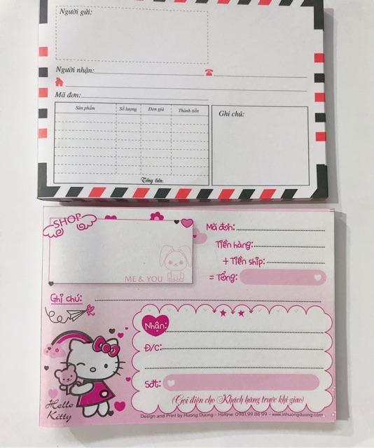 Phiếu ship hàng 100 trang giá rẻ