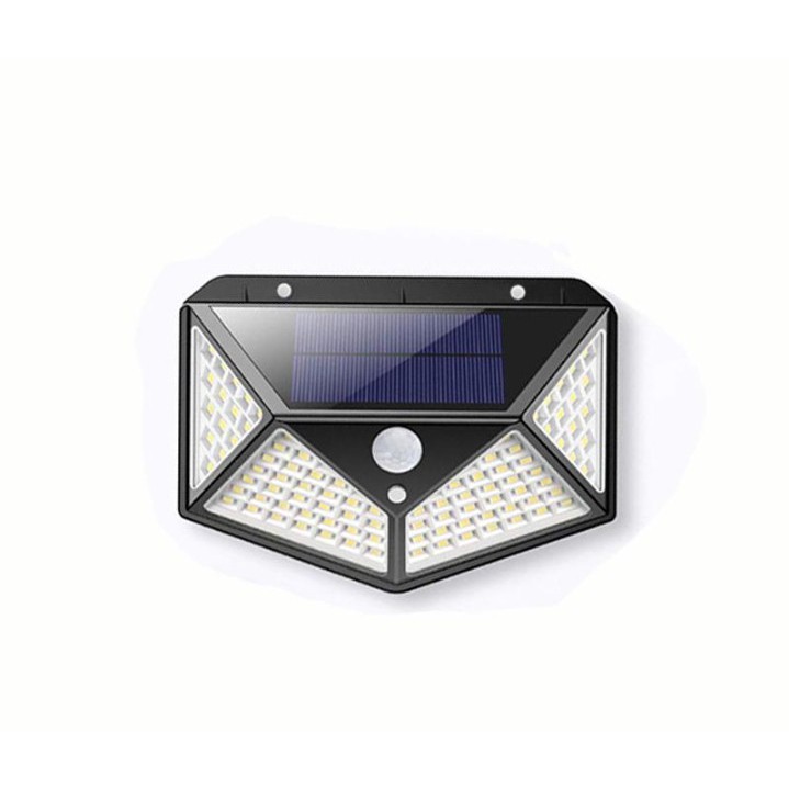 Đèn năng lượng mặt trời 100 LED - 3 chế độ sáng đèn cảm biến hồng ngoại cao cấp ( LMS )