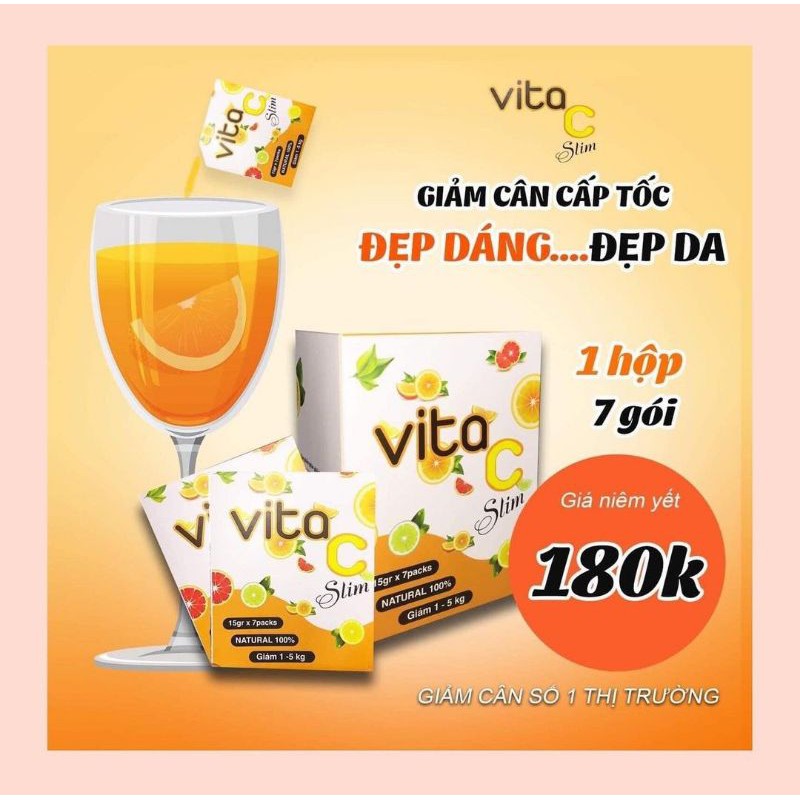 VITA C SLIM - Bột hòa tan cam giảm cân