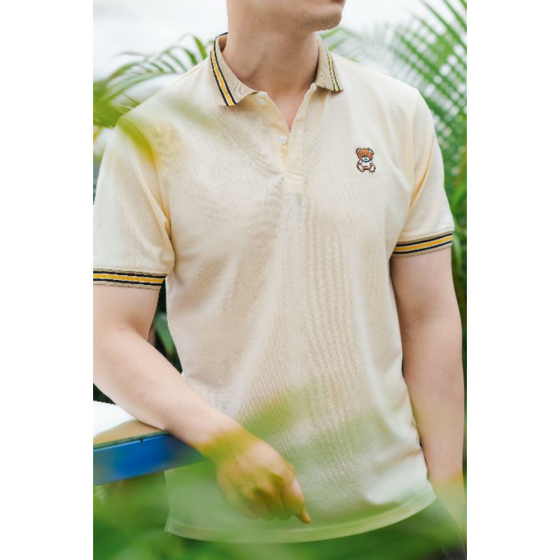 Áo Polo nam phối bo viền cổ và tay áo chất liệu cá sấu cotton thoáng mát, thấm hút tốt, áo phông nam hè 2021