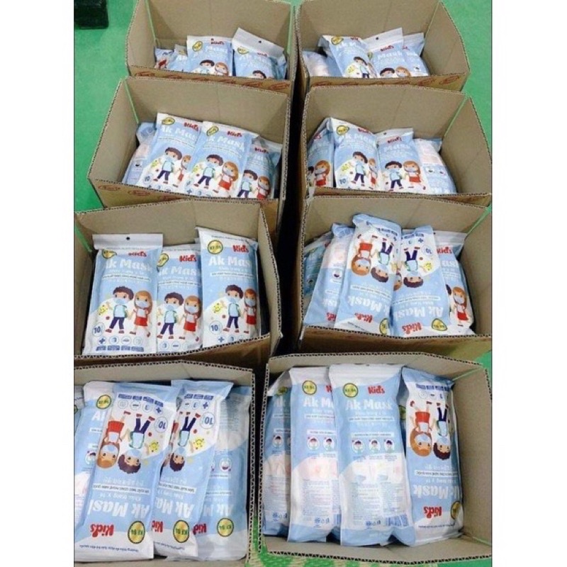 [1 bịch 10 cái] Khẩu trang y tế em bé, khẩu trang KF94 AK MASK cho bé