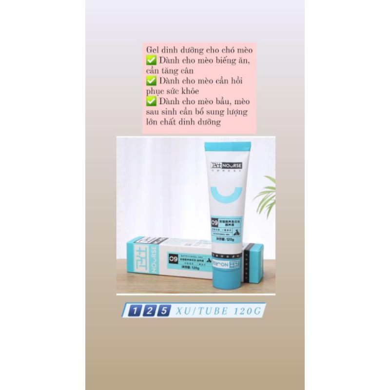 Gel dinh dưỡng cho chó mèo 120g - Nourse 09
