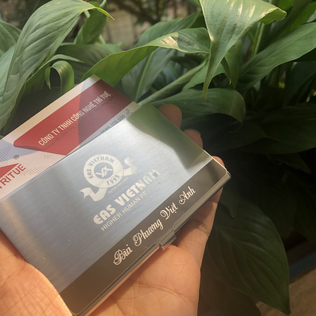 Hộp đựng name card visit ATM bằng thép, ví đựng danh thiếp khắc logo lấy ngay tại Hà Nội