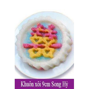 Khuôn xôi xanh 9cm hình chữ Phúc, Lộc, Thọ, Hỷ, hoa sen, Hoa hồng đẹp mắt