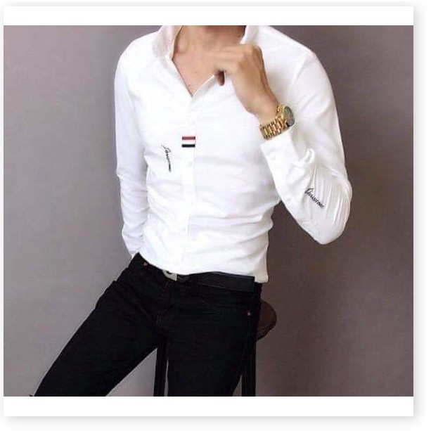 Áo Sơ Mi Nam Cao Cấp Đen Trơn Phong Cách Công Sở Lịch Lãm HP