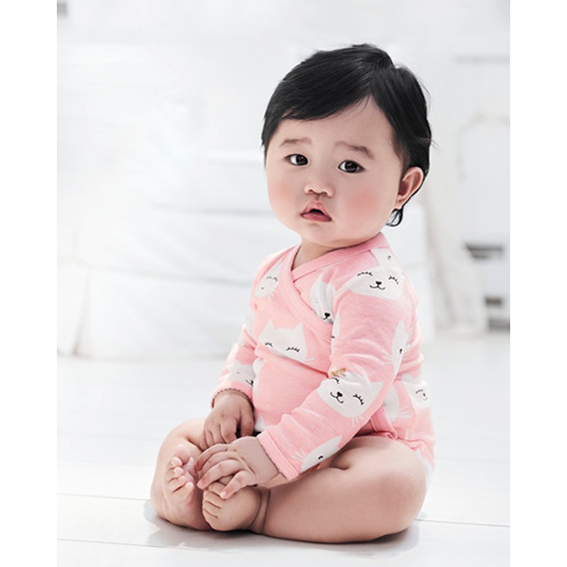 Set 3 áo liền quần tay dài cài chéo Car-tờ Auth Từ Mỹ