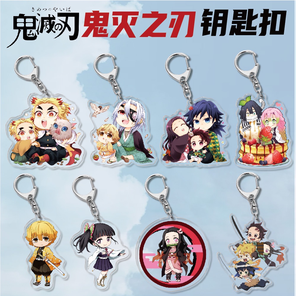 Móc Chìa Khóa Bằng acrylic Hình Demon Slayer Kamado Nezuko Kamado Tanjirou Agatsuma Zenitsu