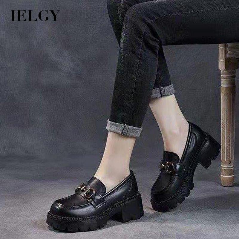 Giày Da Đế Dày Phong Cách Anh Quốc Thời Trang Cho Nữ