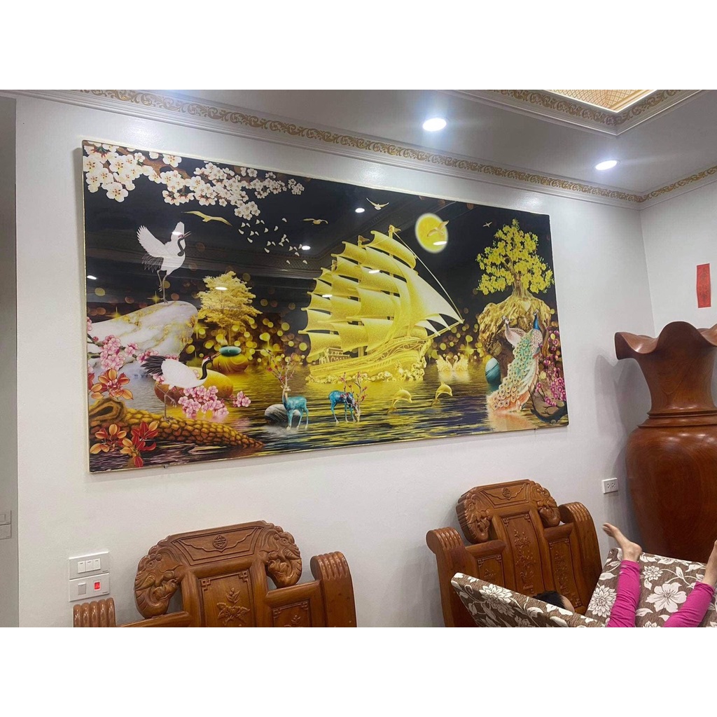 Tranh tráng gương 5D cao cấp giá xưởng, mẫu tranh đứng mới nhất