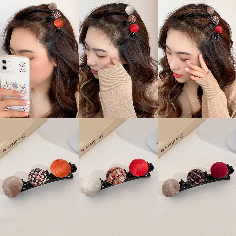 Kẹp tóc bện phong cách retro hàn quốc cho nữ