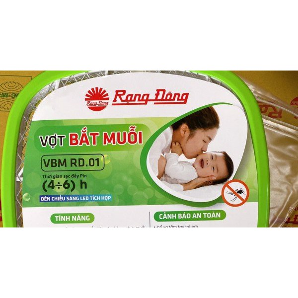 Vợt Bắt Muỗi Rạng Đông Cao Cấp,Siêu Bền, Sạc 1 Lần Dùng Được 1 Tuần Chính Hãng