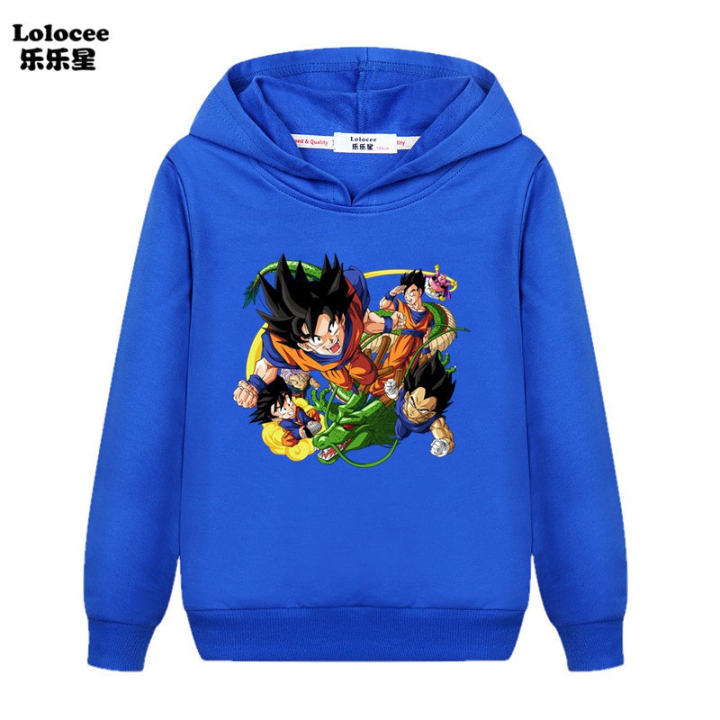 DRAGON BALL Áo Hoodies Hoạt Hình Goku Dành Cho Bé Trai