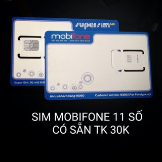 (SHOP CHUYÊN SỈ) SIM MOBIFONE 11 SỐ TK-30K NGHE GỌI NHẮN TIN (GIÁ ƯU ĐÃI) (SALE)