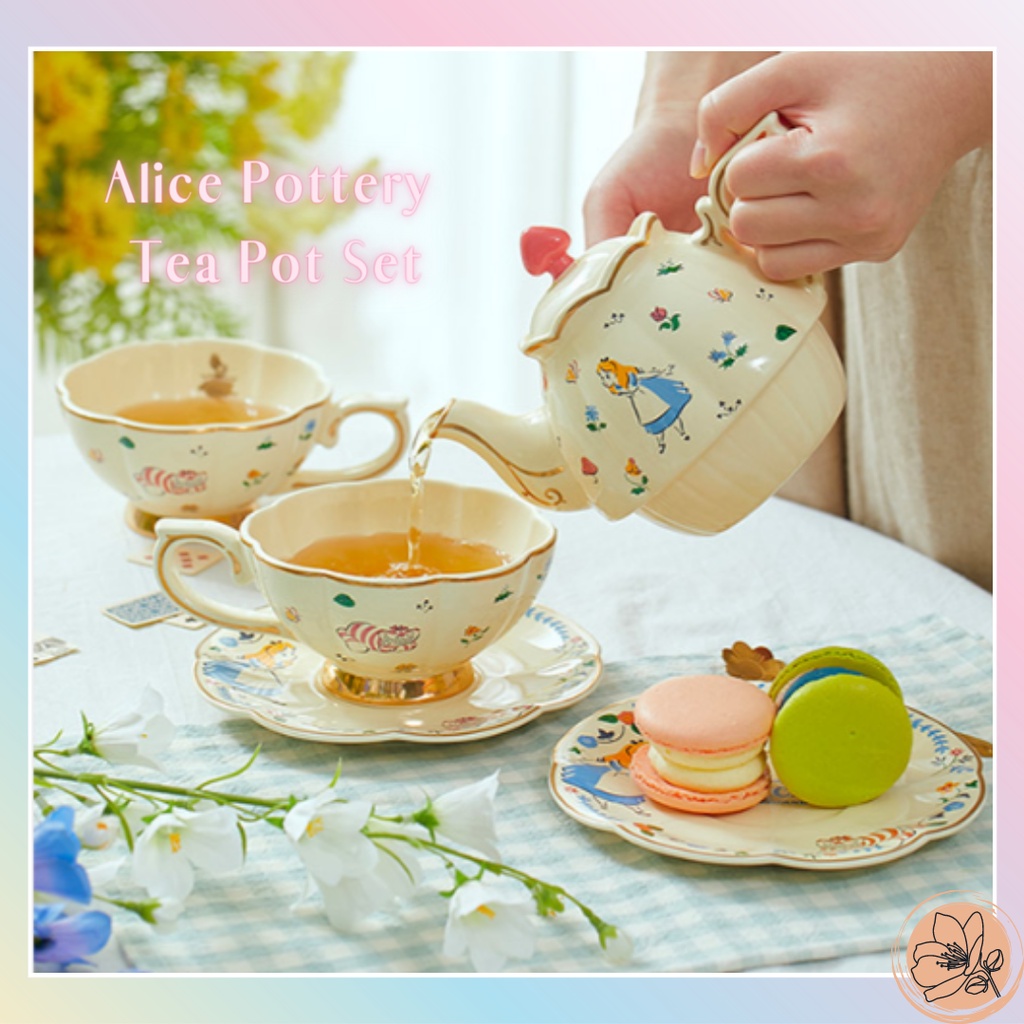 Bộ Ấm Trà Xếp Chồng Hình Alice Pottery Disney