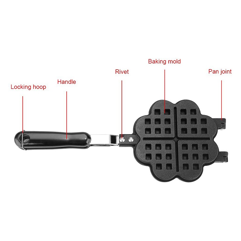 Khuôn Làm Bánh Waffles Chống Dính Tiện Dụng Cho Nhà Bếp