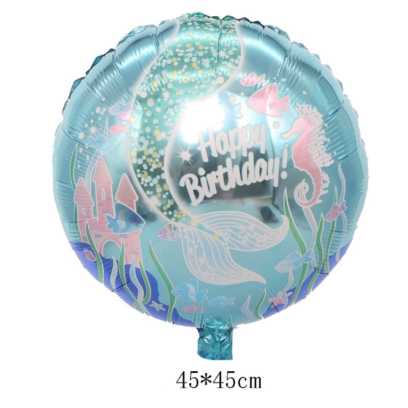 Bong Bóng Chủ Đề Nàng Tiên Cá Trang Trí Tiệc Sinh Nhật Cho Bé