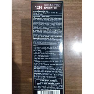 Thuốc Nhuộm Tóc Double Rich 10N Nâu hạt dẻ