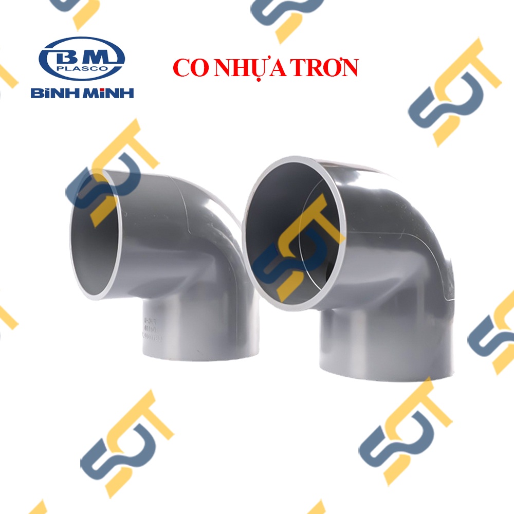 [BÌNH MINH] Co nhựa 90 nối ống nước, co nhựa PVC BÌNH MINH hai đầu dán ống phi 21 27 34
