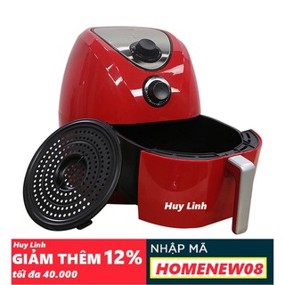 Nồi chiên không dầu Hasu AF-46RD - 4.6 lít - Màu Đỏ
