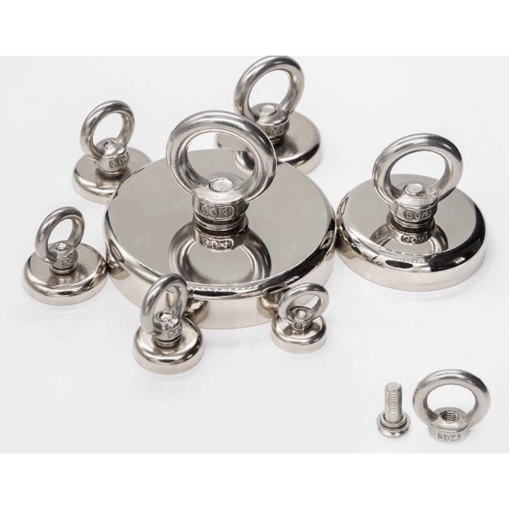Nam châm móc treo tròn, móc hỏi  D32. D25mm, D20,D16, D42,, .. nam châm cứu hộ