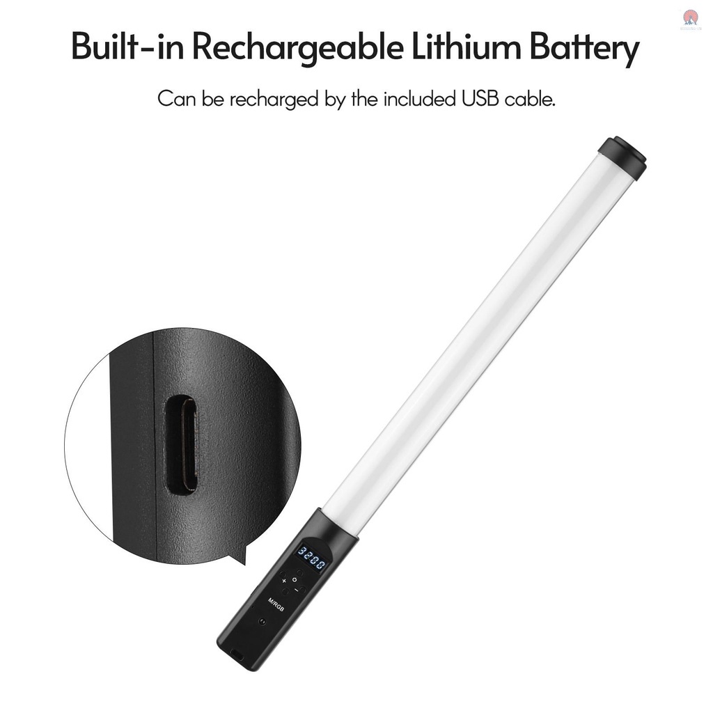 Thanh đèn led RGB cầm tay 3200k-5500k với 9 màu sắc hài hòa sáng tạo cao cấp