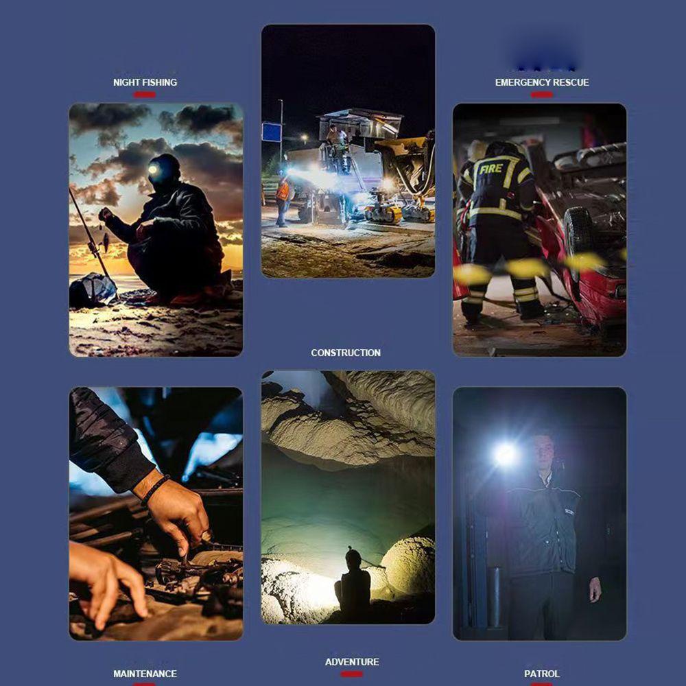 PINEVN Đèn LED Đội Đầu Sạc USB Chống Thấm Nước Sử Dụng Khi Đi Cắm Trại