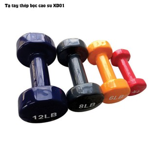 Tạ Tay Thép Bọc Cao Su XD01-2LB