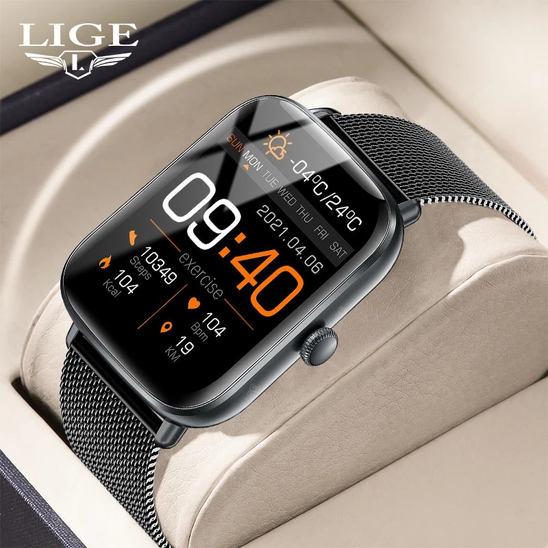 Đồng Hồ Thông Minh Lige Chống Thấm Nước Có Chức Năng Theo Dõi Nhịp Tim Cho Android Và iOS