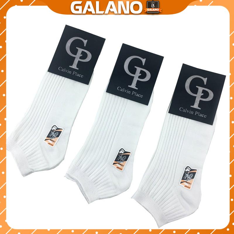 Tất nam cổ ngắn GALANO vớ nam cao cấp gân chim cotton co giãn CP đi giày da, thể thao chạy bộ, tập gym FAS-001348