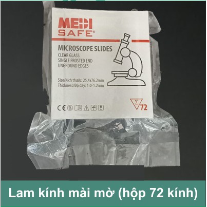 Lam kính hiển vi trong suốt 7102, mài mờ 7105 (hộp 50 - 72 kính)