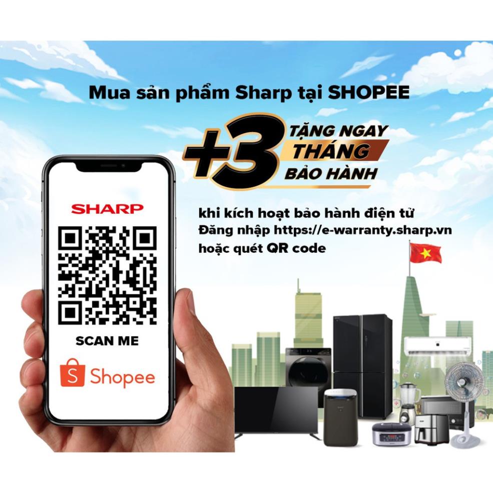 Máy Xay Sinh Tố Sharp EM-S155PV-WH 1.5L Công suất: 500W, 5 Tốc Độ Xay Chính Hãng