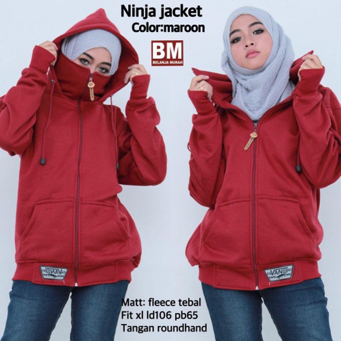 Hàng Có Sẵn Áo Khoác ninja Nữ Có Mũ Trùm Đầu Và Mặt Nạ Màu Đỏ