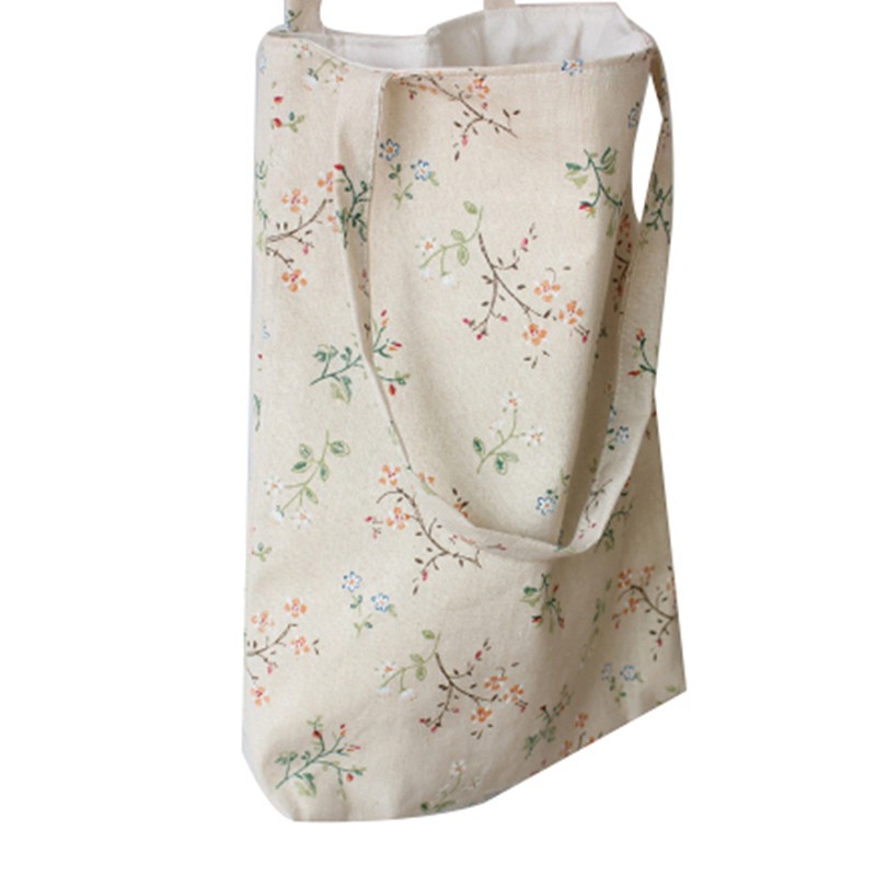 Túi Vải Lanh Cotton Đeo Vai Phong Cách Cổ Điển Thanh Lịch Dành Cho Nữ