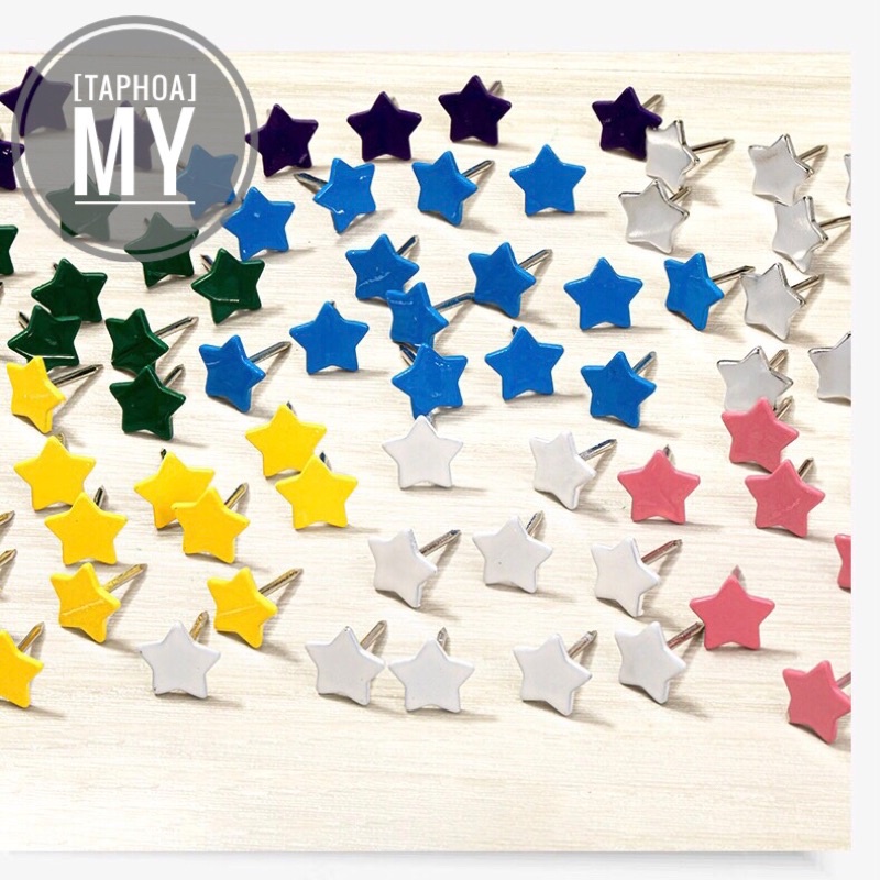 Pin bảng ghim bảng ghim giấy trang trí, gắn ghi chú hình Trái Tim Ngôi Sao