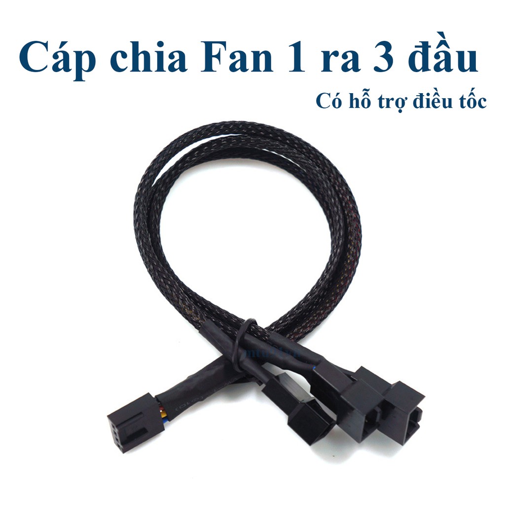 Cáp chia Fan bọc lưới - có hỗ trợ PWM
