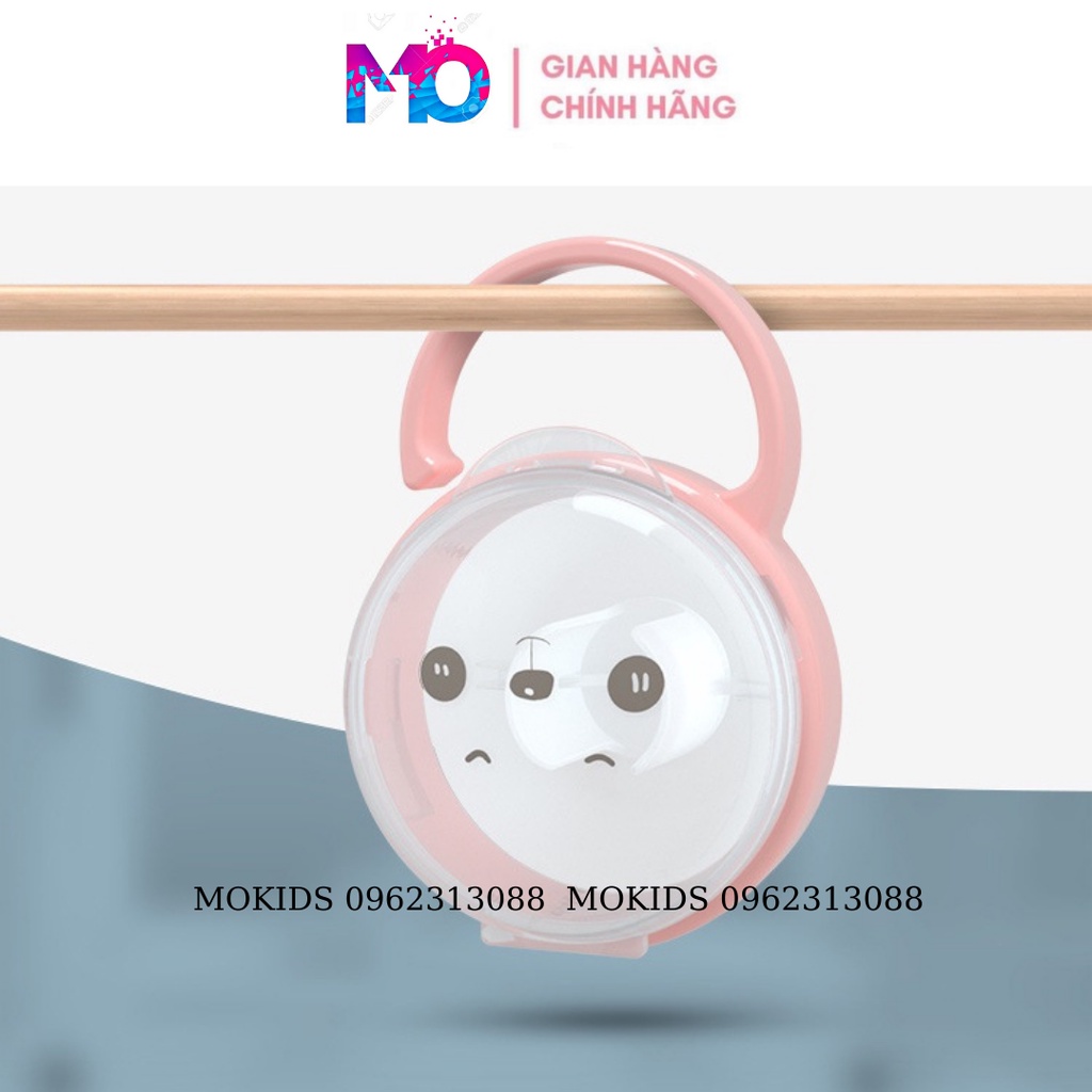 Hộp đựng ti giả, núm ti cho bé có móc treo bảo quản chống bụi đa năng - Mokids