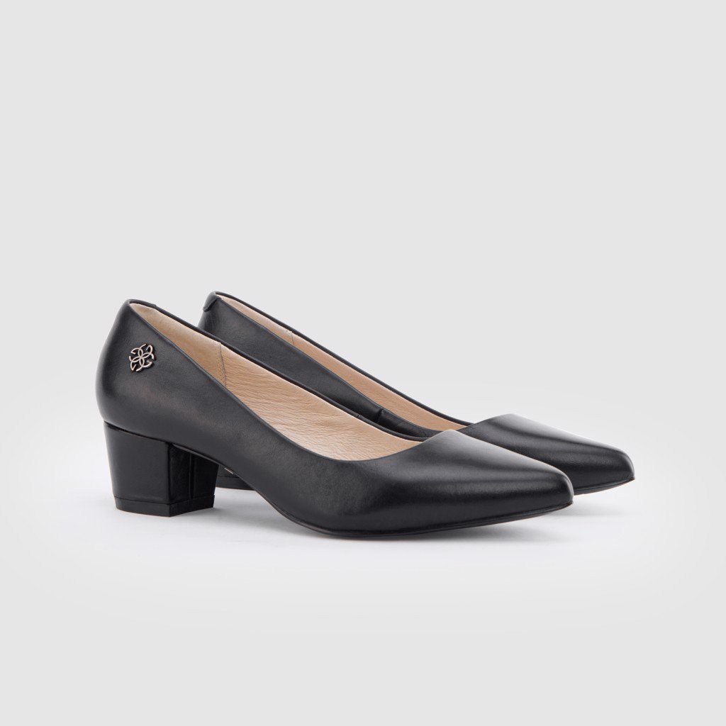 NEW CTY [FreeShip] Giày Cao Gót Da Thật Nữ Gosto Basic Chic GFW0077 DEN uy tín P