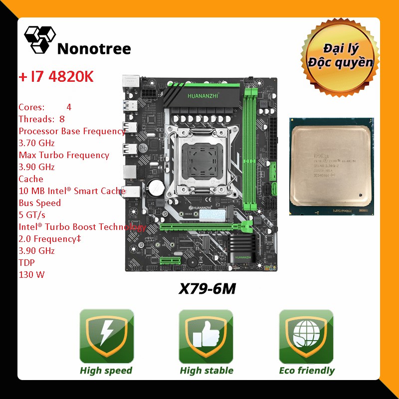 Combo Main X79 socket2011 + Cpu I7 4820K cực mạnh