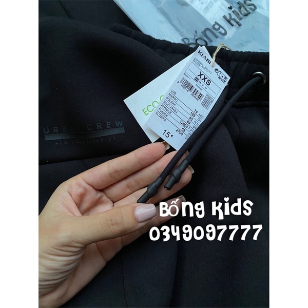Bộ Nỉ Ép Hoodie Nam Kéo Khoá Đen Kiabi