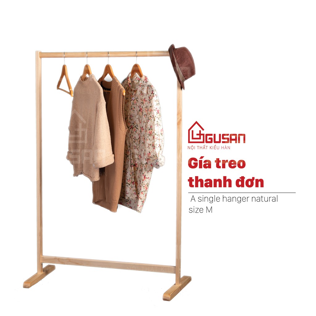 Kệ Treo Quần Áo bằng gỗ thông minh, giá quần áo, giá treo đồ dùng cho shop thời trang phong cách Hàn Quốc