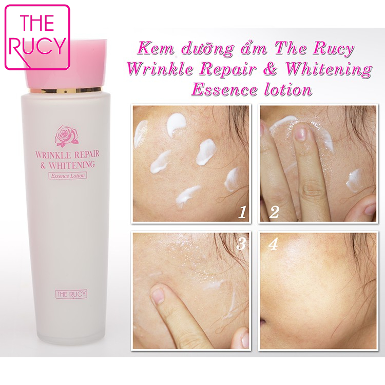 Kem dưỡng ẩm dưỡng trắng The Rucy Wrinkle Repair & Whitening Essence Lotion 150ml