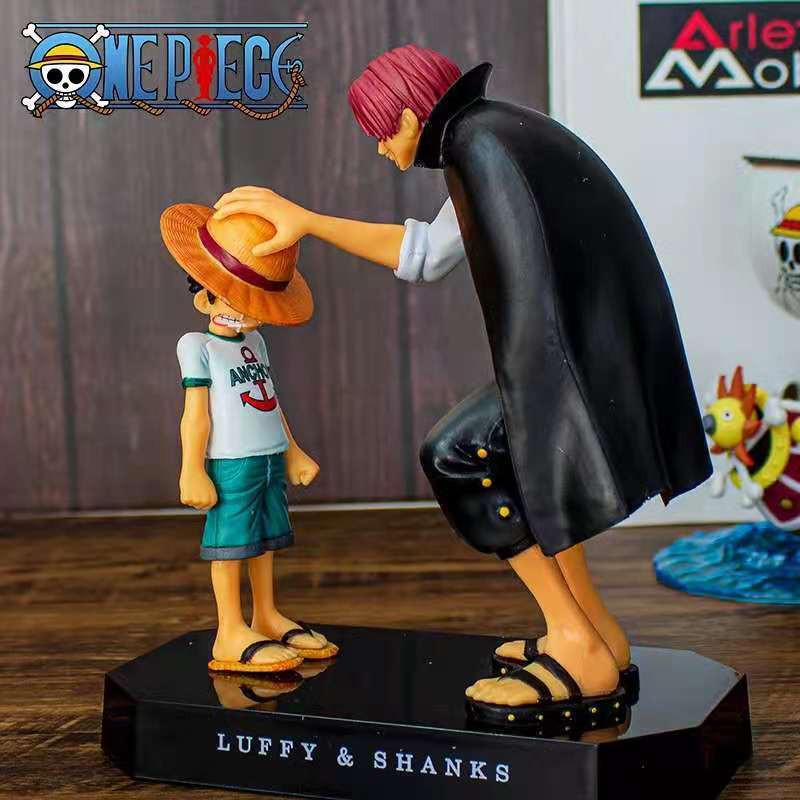 One Piece Tự tay làm bằng những kỷ niệm thời thơ ấu Luffy Tóc đỏ Shanks Mô hình cảnh Quà tặng