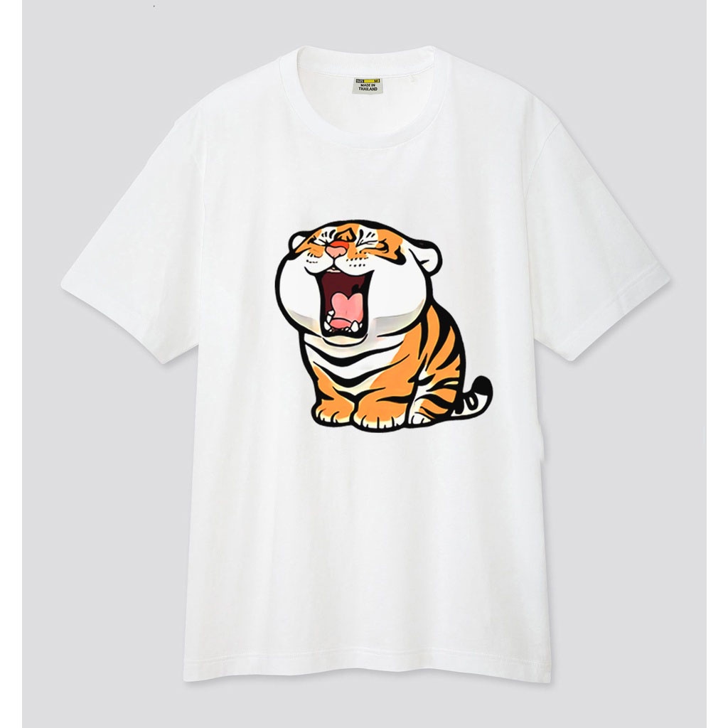 Áo Thun In Hình Con Hổ Béo Con -Áo Cặp Áo Nhóm Cọp Béo Vải Cotton