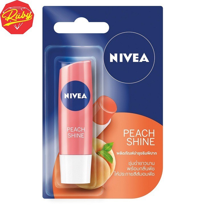 85077-Son dưỡng ẩm NIVEA sắc cam hương đào 4.8g