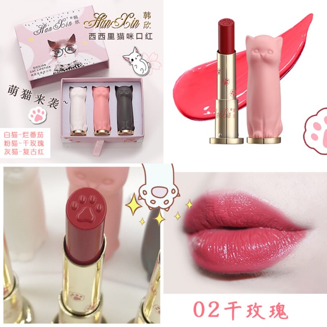 Set 3 thỏi son mèo Hanxin