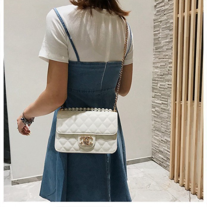 [Nhập Khẩu - FreeShip] Túi xách túi đeo chéo nữ da trám màu trắng hồng đỏ đen cao cấp công sở đi làm dự tiệc | BigBuy360 - bigbuy360.vn